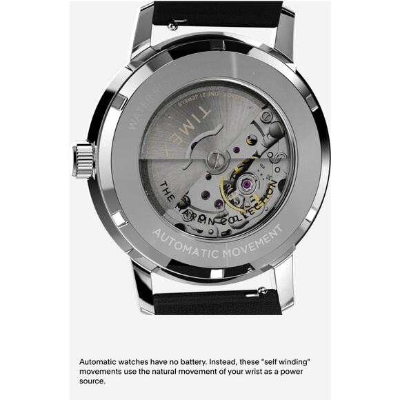 Timex Marlin Automatic 40mm Blue Dial Black Leather Men’s Watch TW2W93100 - Picture 10 of 12